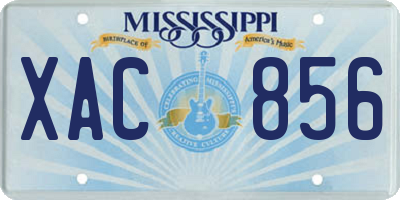 MS license plate XAC856