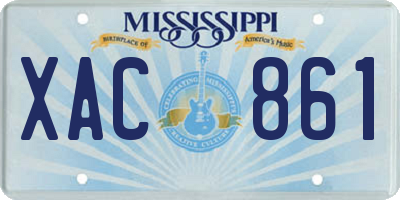 MS license plate XAC861