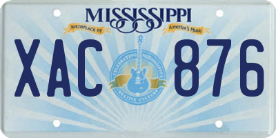 MS license plate XAC876