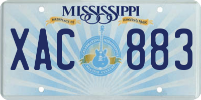 MS license plate XAC883