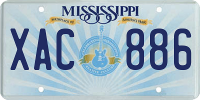 MS license plate XAC886