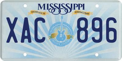 MS license plate XAC896