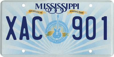 MS license plate XAC901