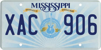 MS license plate XAC906