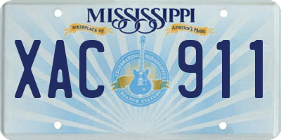 MS license plate XAC911