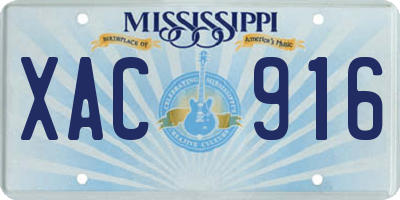MS license plate XAC916