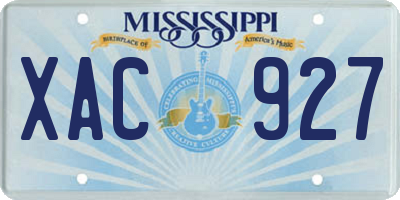 MS license plate XAC927
