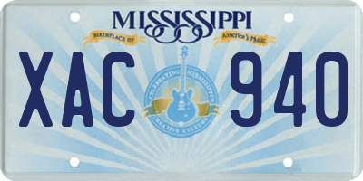 MS license plate XAC940