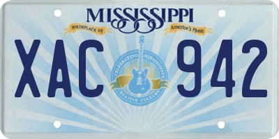 MS license plate XAC942