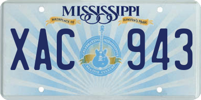 MS license plate XAC943