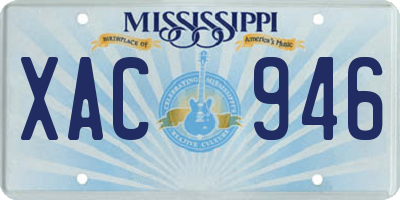 MS license plate XAC946