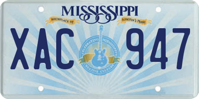 MS license plate XAC947