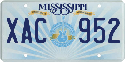 MS license plate XAC952