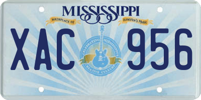 MS license plate XAC956