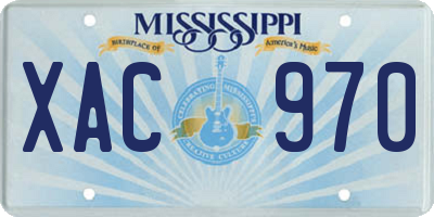 MS license plate XAC970
