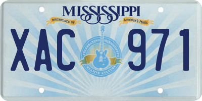 MS license plate XAC971