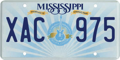 MS license plate XAC975