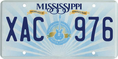 MS license plate XAC976
