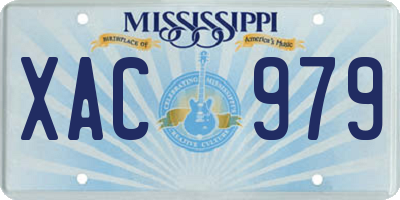 MS license plate XAC979