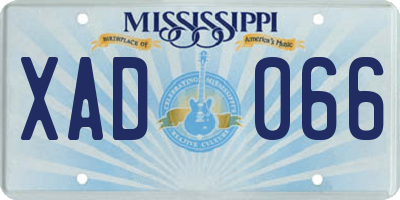 MS license plate XAD066