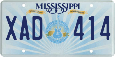 MS license plate XAD414