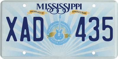 MS license plate XAD435