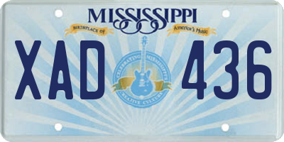 MS license plate XAD436