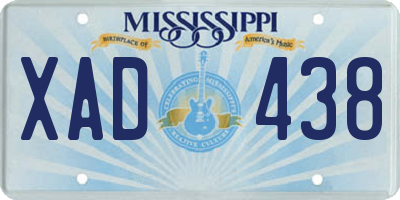 MS license plate XAD438
