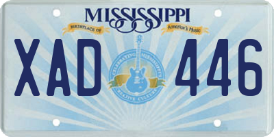 MS license plate XAD446
