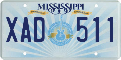MS license plate XAD511