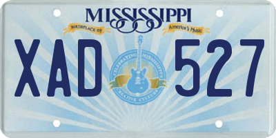 MS license plate XAD527
