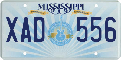 MS license plate XAD556