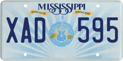 MS license plate XAD595