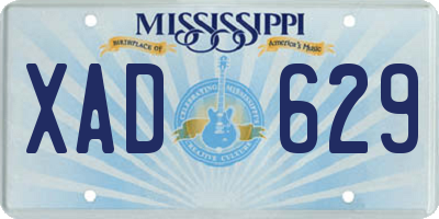 MS license plate XAD629