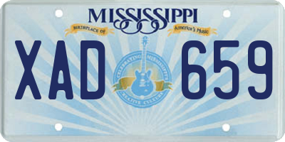 MS license plate XAD659