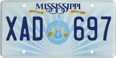 MS license plate XAD697