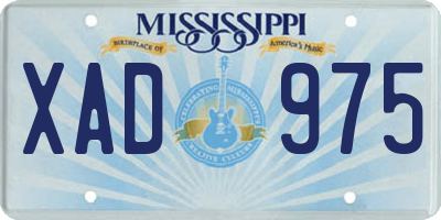 MS license plate XAD975