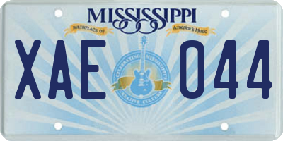 MS license plate XAE044