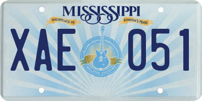 MS license plate XAE051