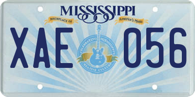 MS license plate XAE056
