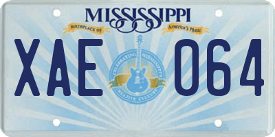 MS license plate XAE064