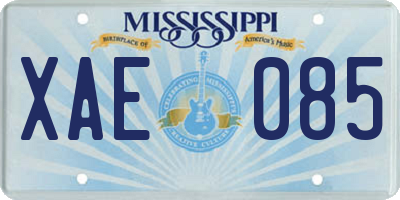 MS license plate XAE085