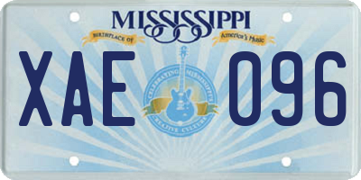 MS license plate XAE096