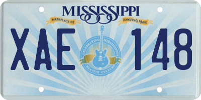 MS license plate XAE148