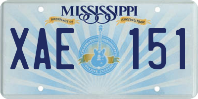 MS license plate XAE151