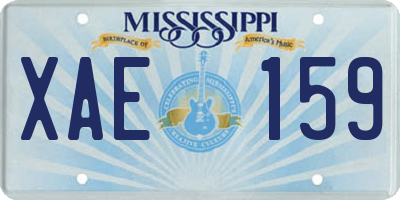 MS license plate XAE159