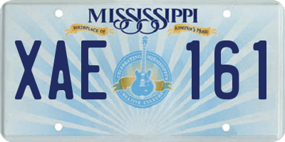 MS license plate XAE161