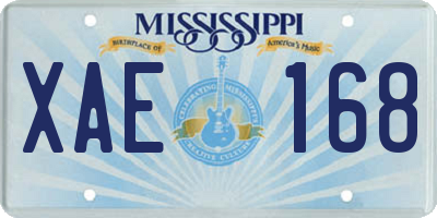 MS license plate XAE168