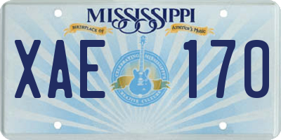 MS license plate XAE170