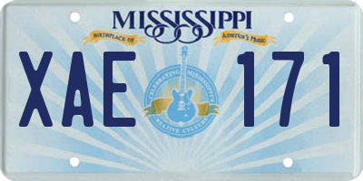 MS license plate XAE171